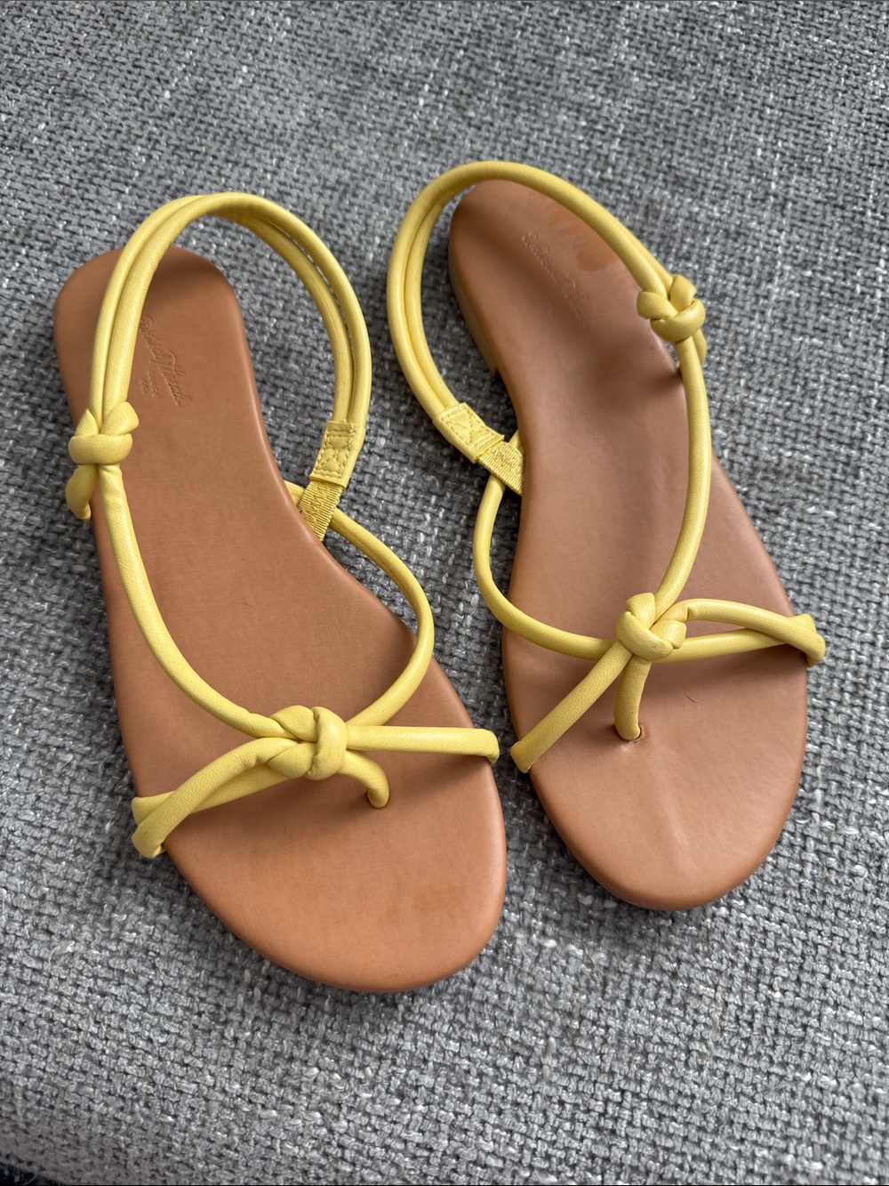 Universal Thread Yellow Knot-Strap Flat Sandals